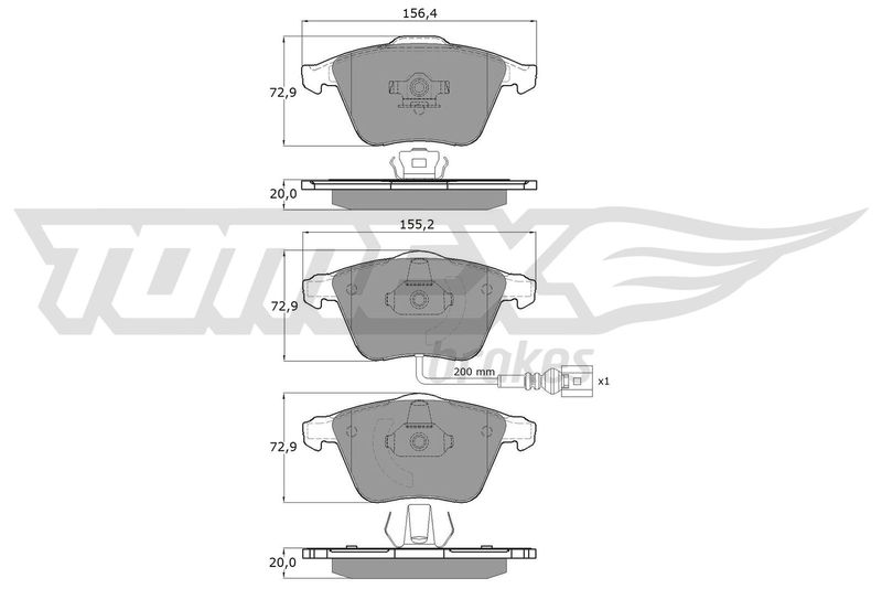 Brake Pad Set, disc brake TOMEX Brakes TX 17-11