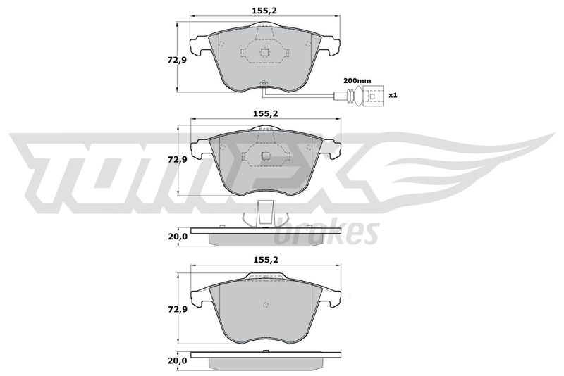 Brake Pad Set, disc brake TOMEX Brakes TX 17-12