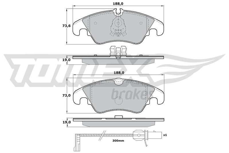Brake Pad Set, disc brake TOMEX Brakes TX 17-13