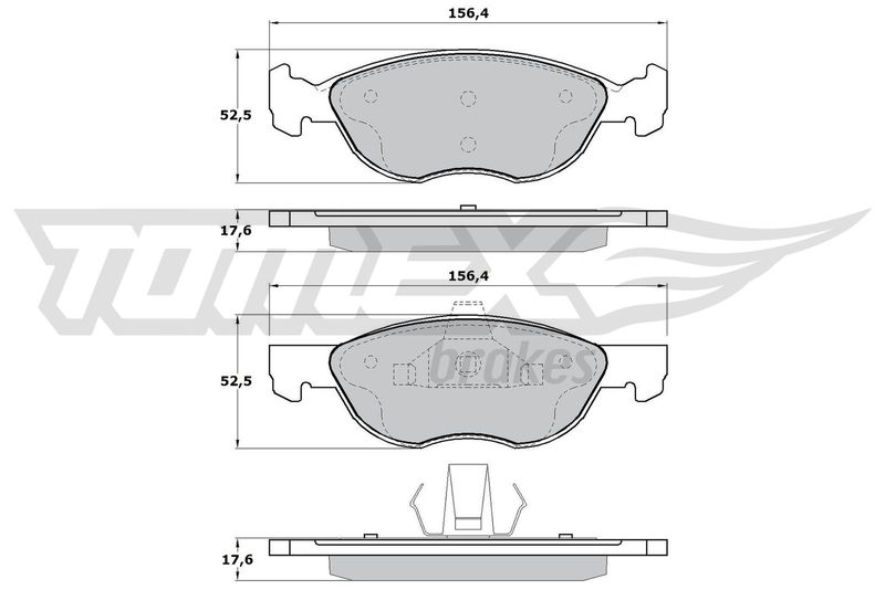 Brake Pad Set, disc brake TOMEX Brakes TX 17-17