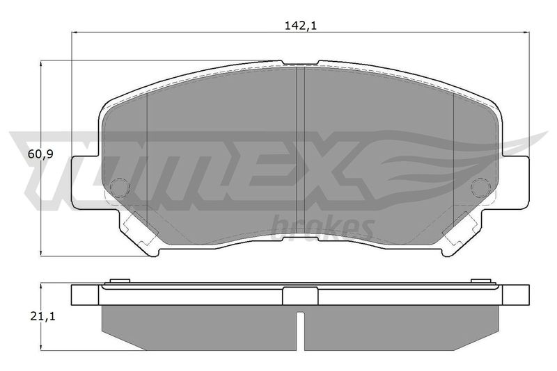 Комплект гальмівних накладок, дискове гальмо TOMEX Brakes TX 17-251
