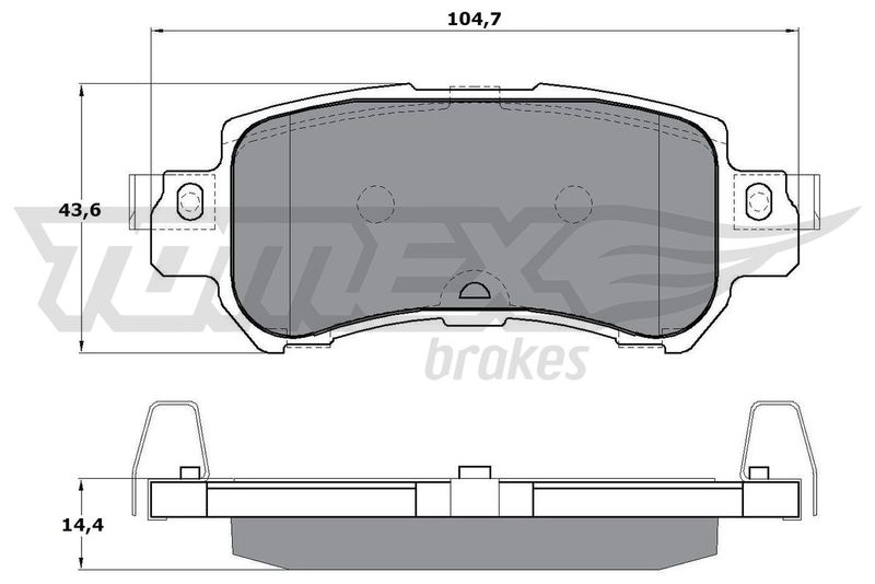 Stabdžių trinkelių rinkinys, diskinis stabdys TOMEX Brakes TX 17-26