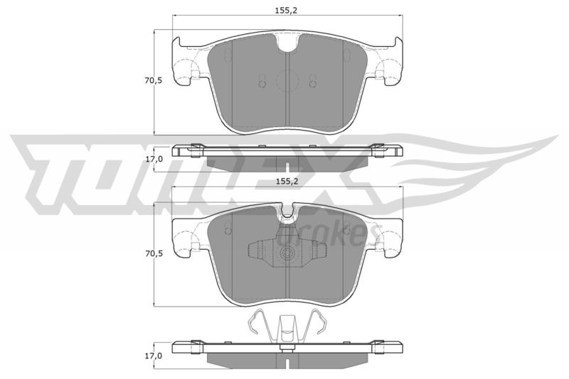 Brake Pad Set, disc brake TOMEX Brakes TX 17-291