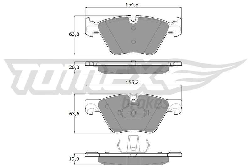 Brake Pad Set, disc brake TOMEX Brakes TX 17-33
