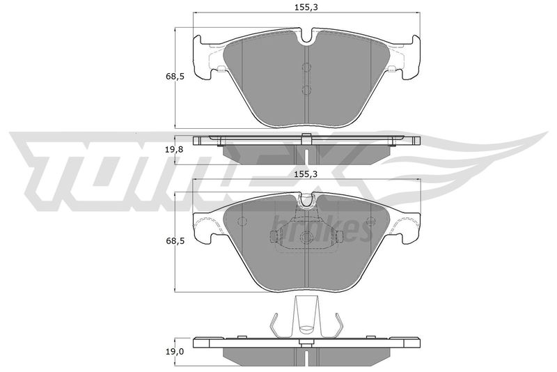 Stabdžių trinkelių rinkinys, diskinis stabdys TOMEX Brakes TX 17-35