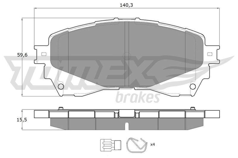 Brake Pad Set, disc brake TOMEX Brakes TX 17-41