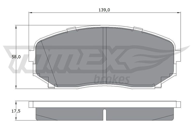 Brake Pad Set, disc brake TOMEX Brakes TX 17-42