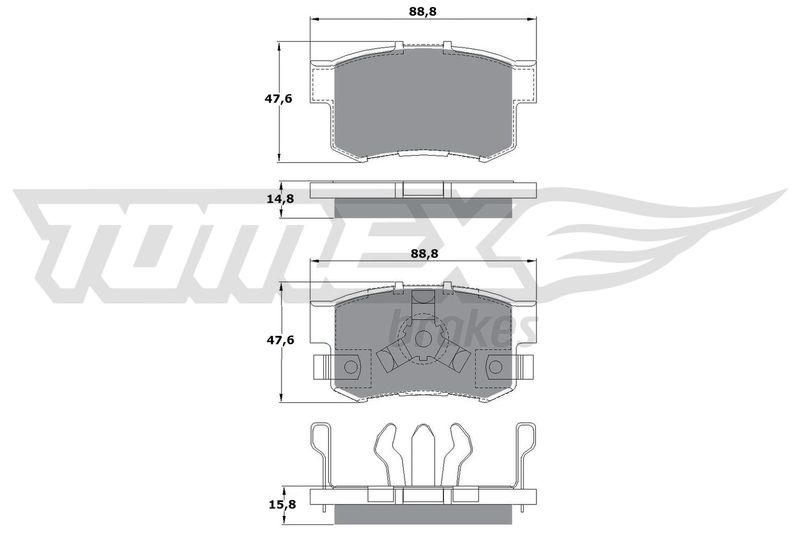 Brake Pad Set, disc brake TOMEX Brakes TX 17-53