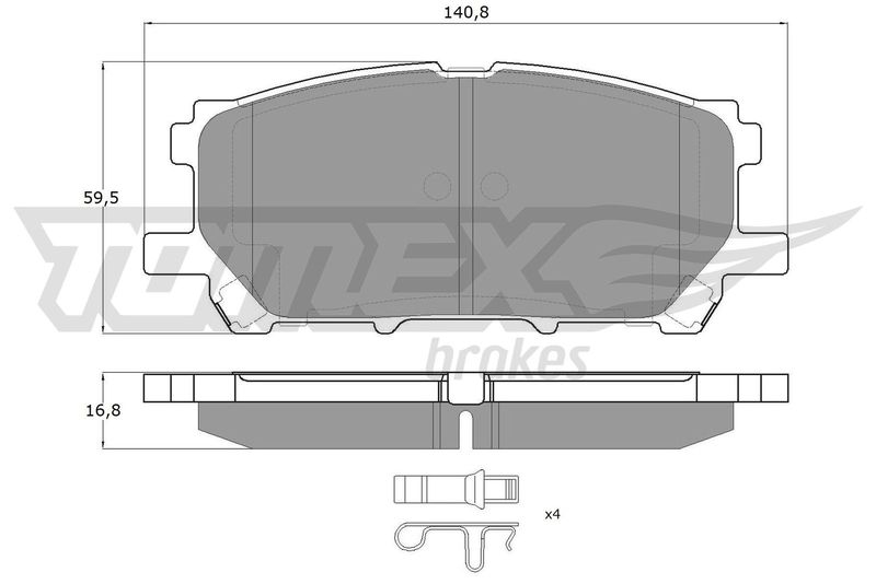 Brake Pad Set, disc brake TOMEX Brakes TX 17-63