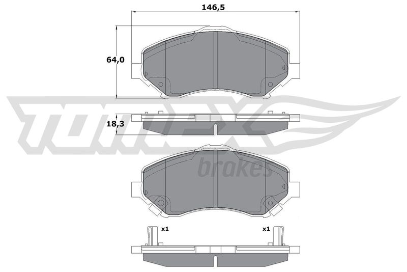 Brake Pad Set, disc brake TOMEX Brakes TX 17-67