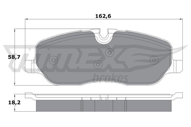 Stabdžių trinkelių rinkinys, diskinis stabdys TOMEX Brakes TX 17-71