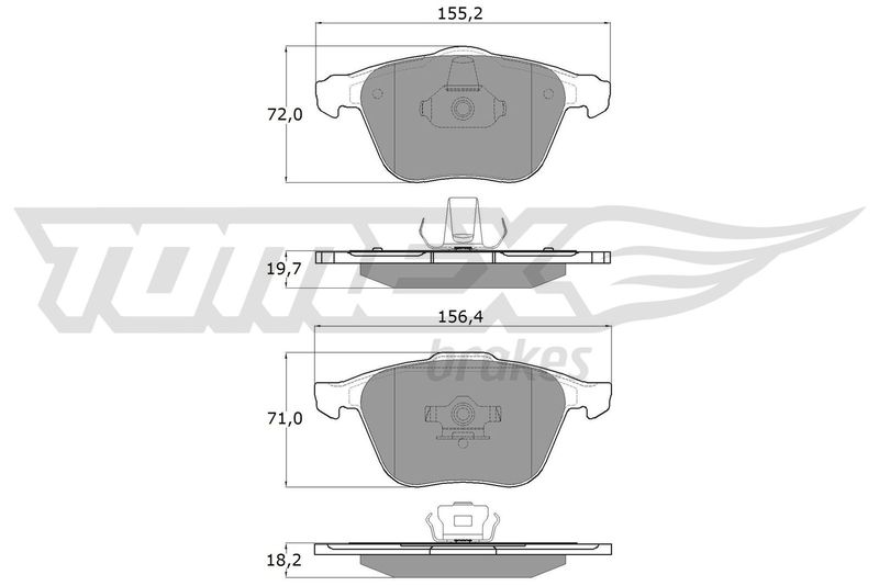 Brake Pad Set, disc brake TOMEX Brakes TX 17-74