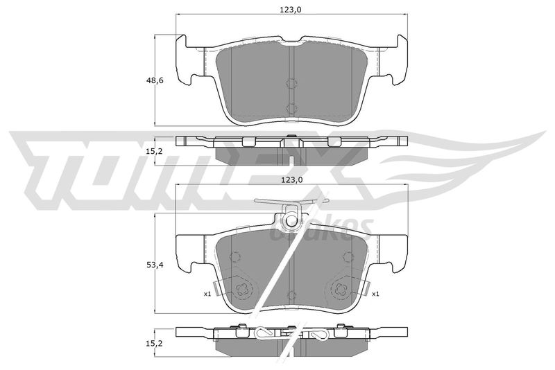 Brake Pad Set, disc brake TOMEX Brakes TX 17-76