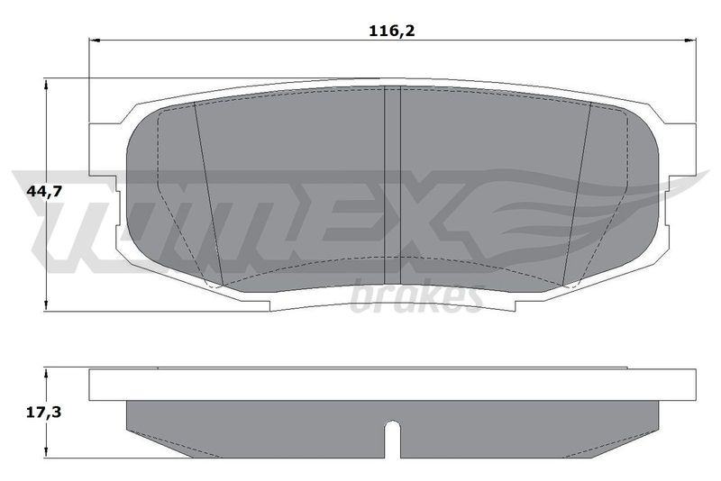 Brake Pad Set, disc brake TOMEX Brakes TX 17-78