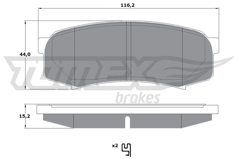 Brake Pad Set, disc brake TOMEX Brakes TX 17-79