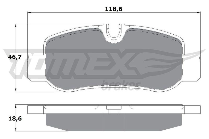 Stabdžių trinkelių rinkinys, diskinis stabdys TOMEX Brakes TX 17-81