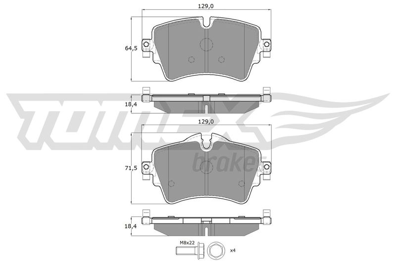 Brake Pad Set, disc brake TOMEX Brakes TX 17-82