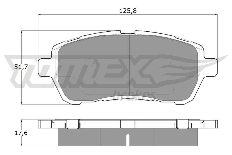 Stabdžių trinkelių rinkinys, diskinis stabdys TOMEX Brakes TX 17-95