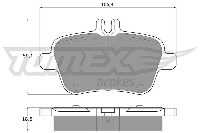 Комплект гальмівних накладок, дискове гальмо TOMEX Brakes TX 18-08