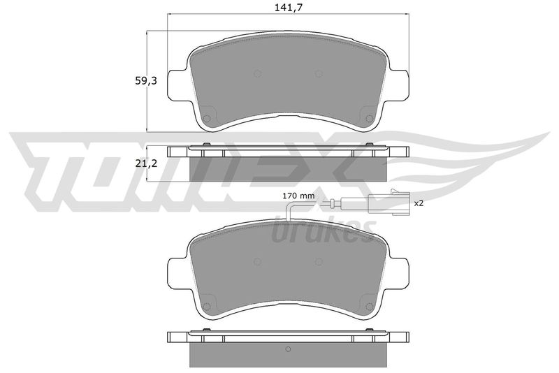 Brake Pad Set, disc brake TOMEX Brakes TX 18-11