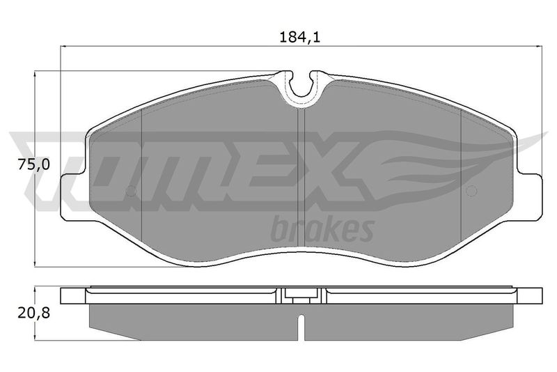 Stabdžių trinkelių rinkinys, diskinis stabdys TOMEX Brakes TX 18-12