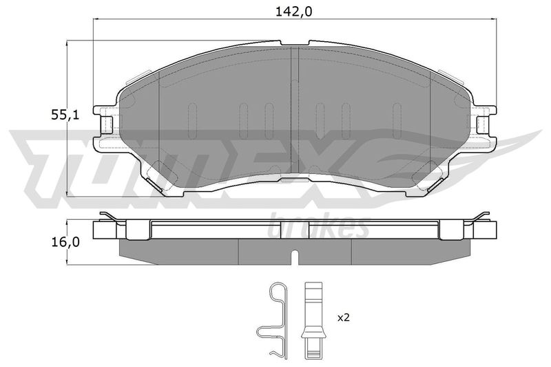 Brake Pad Set, disc brake TOMEX Brakes TX 18-13