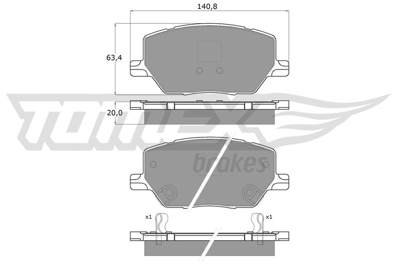 Brake Pad Set, disc brake TOMEX Brakes TX 18-17