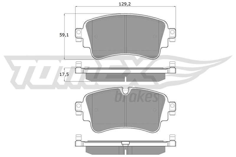 Stabdžių trinkelių rinkinys, diskinis stabdys TOMEX Brakes TX 18-23