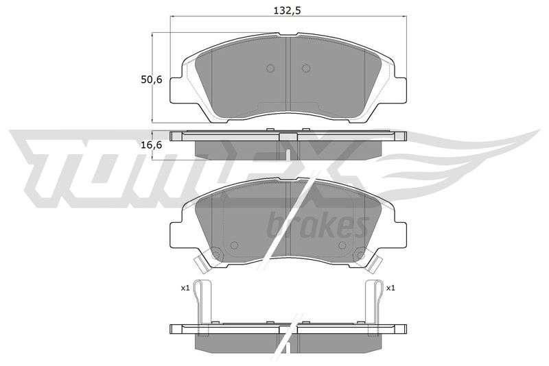 Brake Pad Set, disc brake TOMEX Brakes TX 18-29