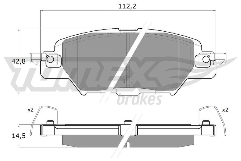 Комплект гальмівних накладок, дискове гальмо TOMEX Brakes TX 18-31