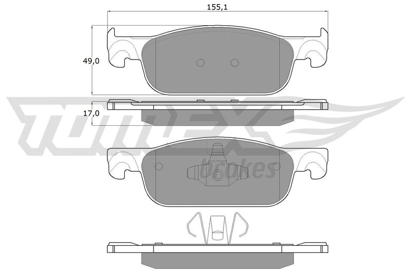 Brake Pad Set, disc brake TOMEX Brakes TX 18-32