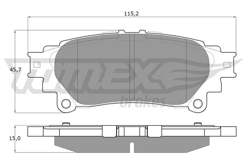 Stabdžių trinkelių rinkinys, diskinis stabdys TOMEX Brakes TX 18-40