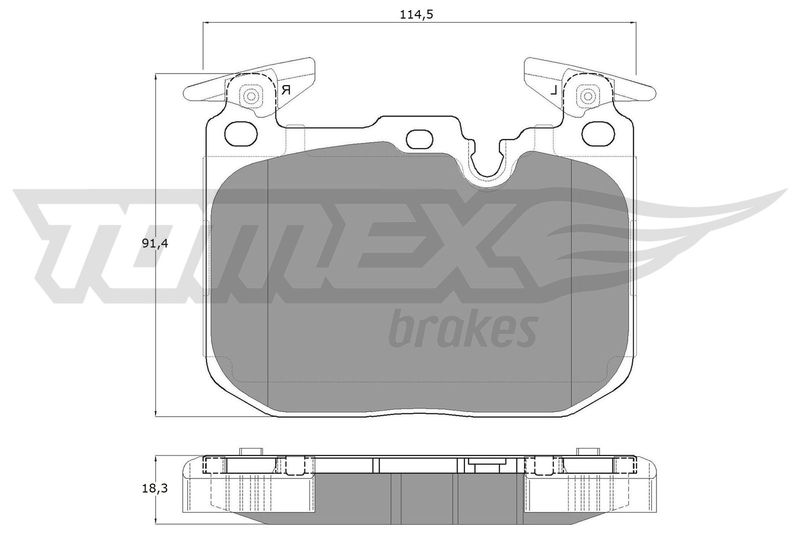 Stabdžių trinkelių rinkinys, diskinis stabdys TOMEX Brakes TX 18-48