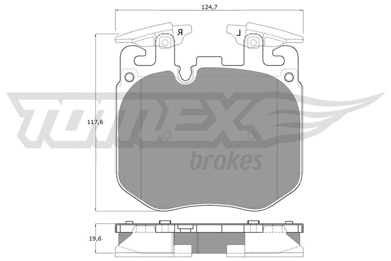 Stabdžių trinkelių rinkinys, diskinis stabdys TOMEX Brakes TX 18-50