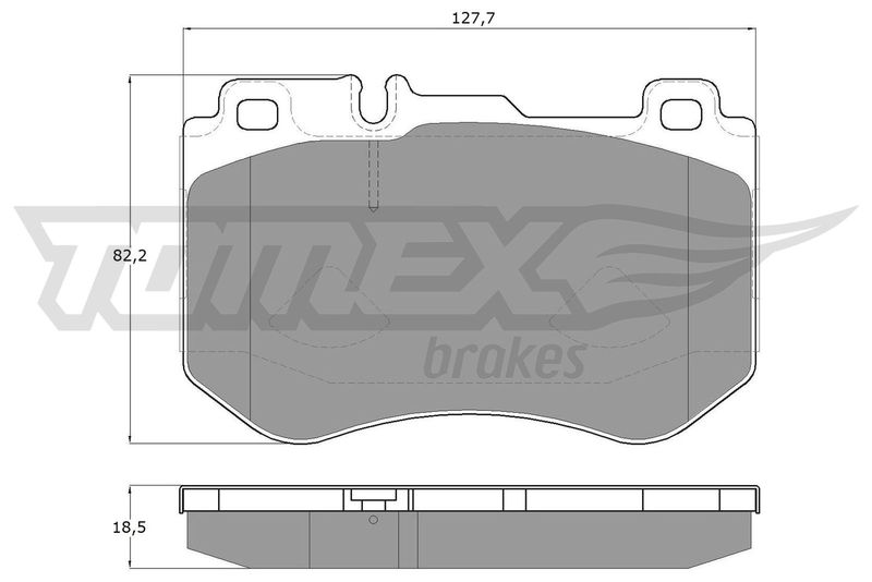 Комплект гальмівних накладок, дискове гальмо TOMEX Brakes TX 18-51