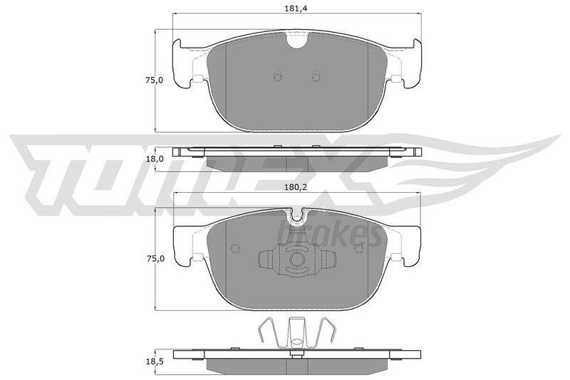 Brake Pad Set, disc brake TOMEX Brakes TX 18-57