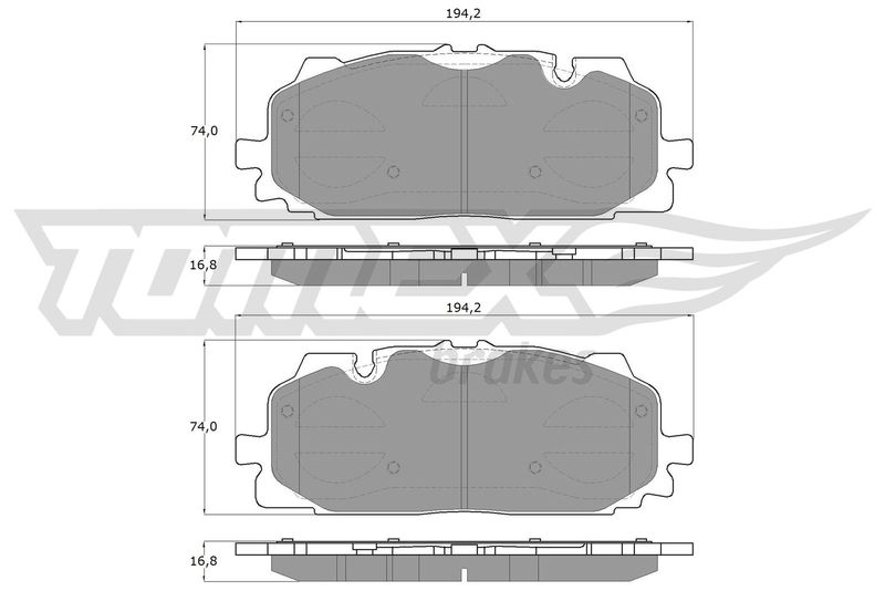 Stabdžių trinkelių rinkinys, diskinis stabdys TOMEX Brakes TX 18-60