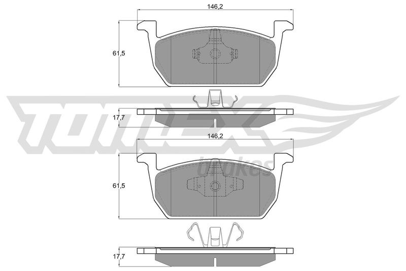 Brake Pad Set, disc brake TOMEX Brakes TX 18-73