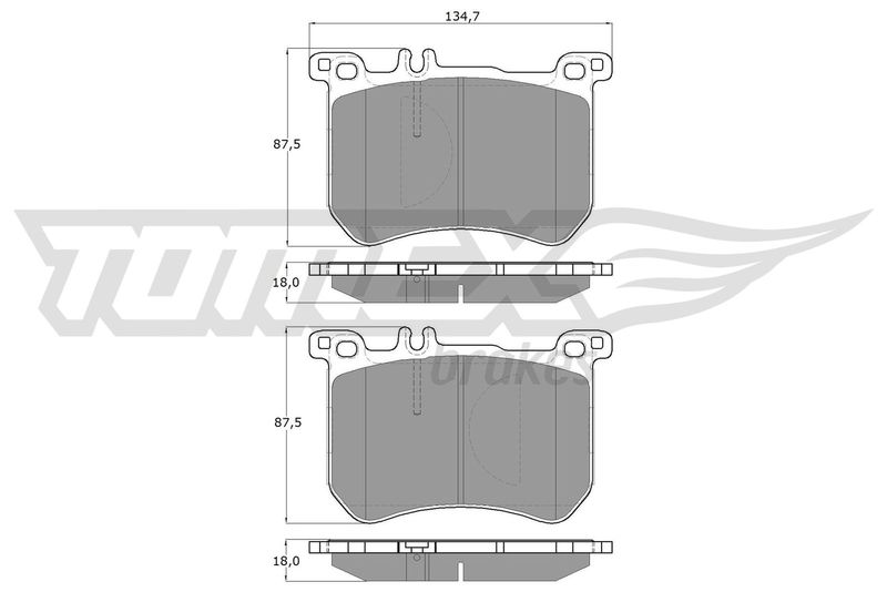 Brake Pad Set, disc brake TOMEX Brakes TX 18-77