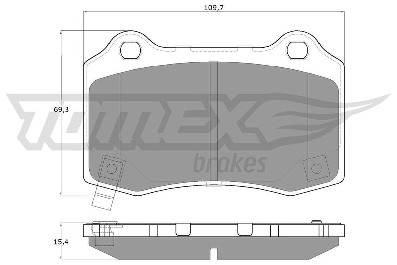 Stabdžių trinkelių rinkinys, diskinis stabdys TOMEX Brakes TX 18-81