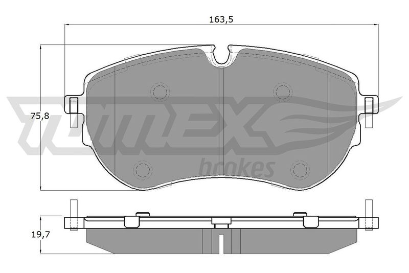 Комплект гальмівних накладок, дискове гальмо TOMEX Brakes TX 19-13