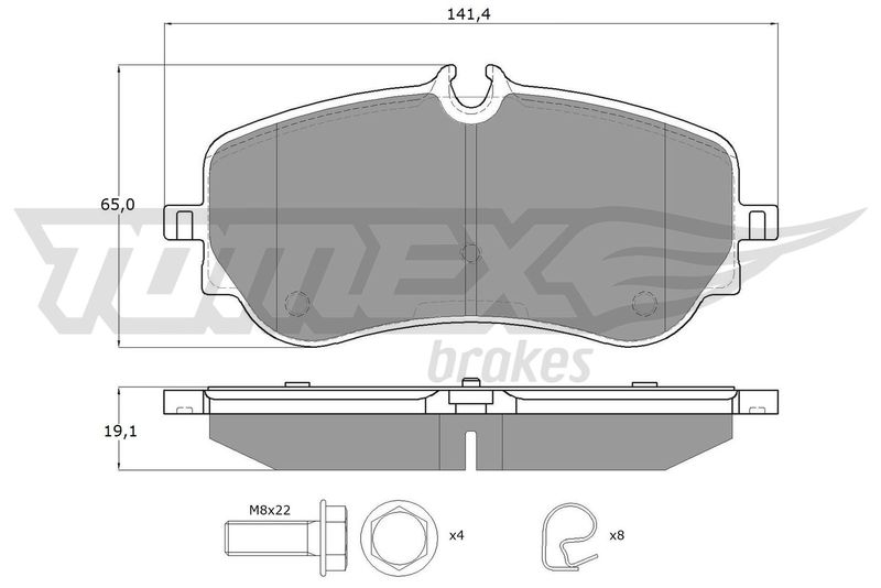 Brake Pad Set, disc brake TOMEX Brakes TX 19-14