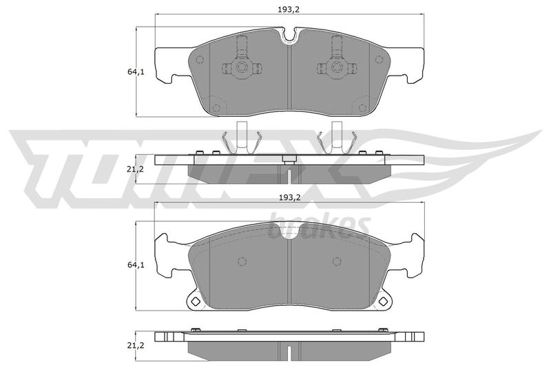 Stabdžių trinkelių rinkinys, diskinis stabdys TOMEX Brakes TX 19-28