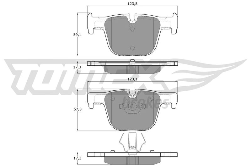 Brake Pad Set, disc brake TOMEX Brakes TX 19-29