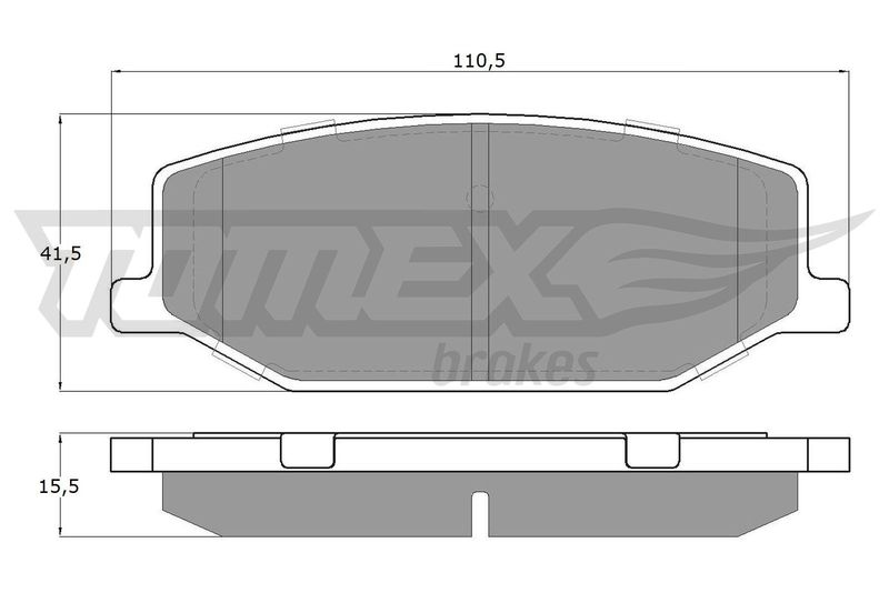 Stabdžių trinkelių rinkinys, diskinis stabdys TOMEX Brakes TX 19-36