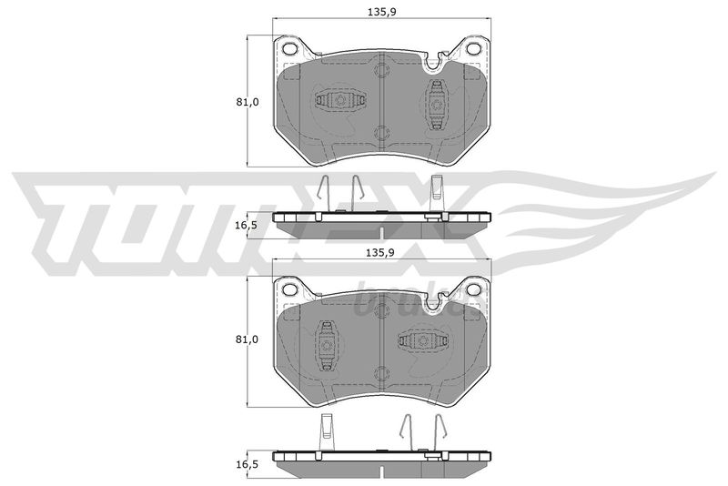 Brake Pad Set, disc brake TOMEX Brakes TX 19-431