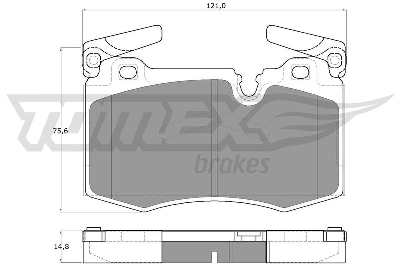 Комплект гальмівних накладок, дискове гальмо TOMEX Brakes TX 19-47