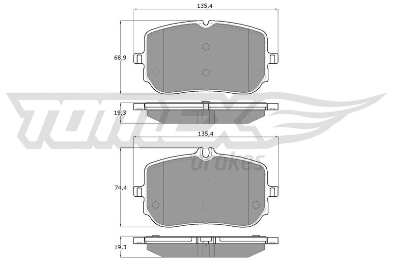 Brake Pad Set, disc brake TOMEX Brakes TX 19-48
