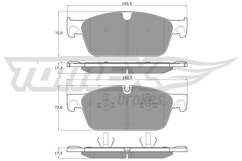 Brake Pad Set, disc brake TOMEX Brakes TX 19-50