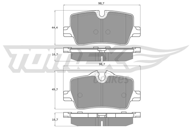 Stabdžių trinkelių rinkinys, diskinis stabdys TOMEX Brakes TX 19-85